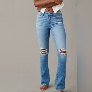 American Eagle  Distressed Jeans High Waisted Skinny Kick Size 8 Short 30"